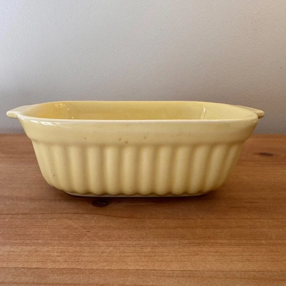 Vintage Baking Dishes Casserole 16 oz F.T.D.A. Pfaltzgraff 1983 Retro Yellow